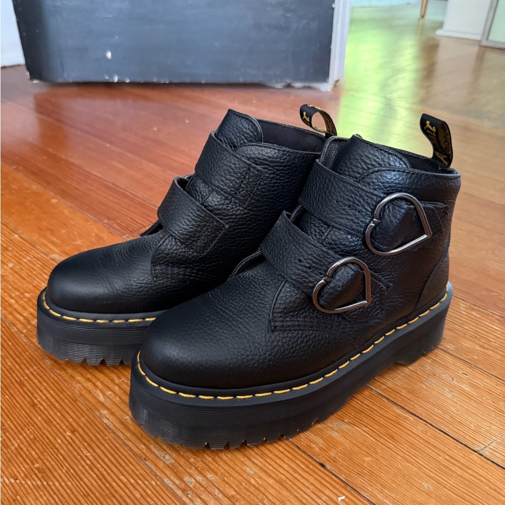 Dr. Marten Devon Heart Platform Boots